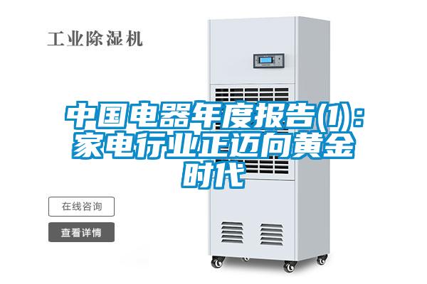 中国电器年度报告(1)：家电行业正迈向黄金时代