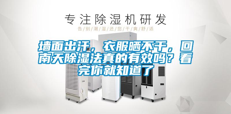 墙面出汗，衣服晒不干，回南天除湿法真的有效吗？看完你就知道了