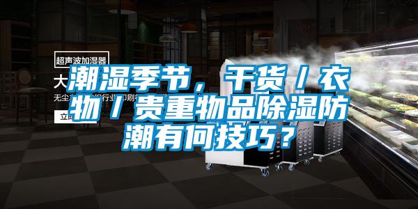 潮湿季节，干货／衣物／贵重物品除湿防潮有何技巧？
