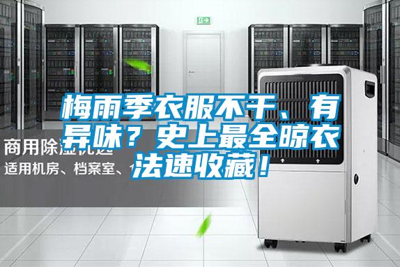 梅雨季衣服不干、有异味？史上最全晾衣法速收藏！