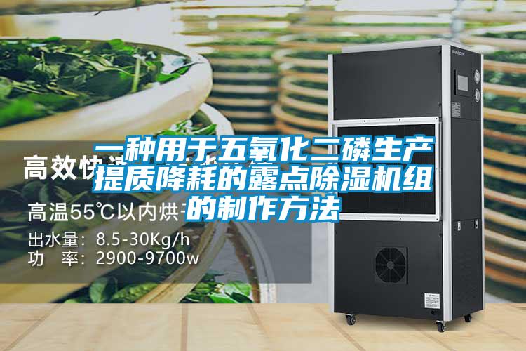 一种用于五氧化二磷生产提质降耗的露点好色先生污污版组的制作方法