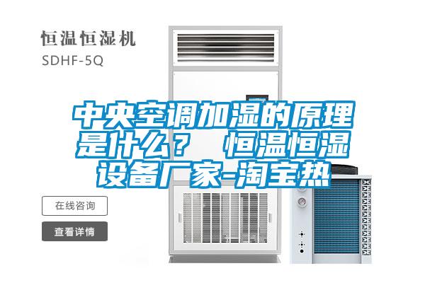 中央空调加湿的原理是什么？ 恒温恒湿设备厂家-淘宝热