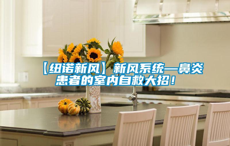 【纽诺新风】新风系统—鼻炎患者的室内自救大招！