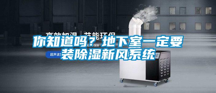 你知道吗？地下室一定要装除湿新风系统