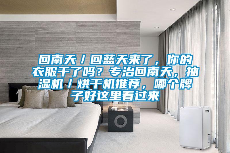 回南天／回蓝天来了，你的衣服干了吗？专治回南天，抽湿机／烘干机推荐，哪个牌子好这里看过来