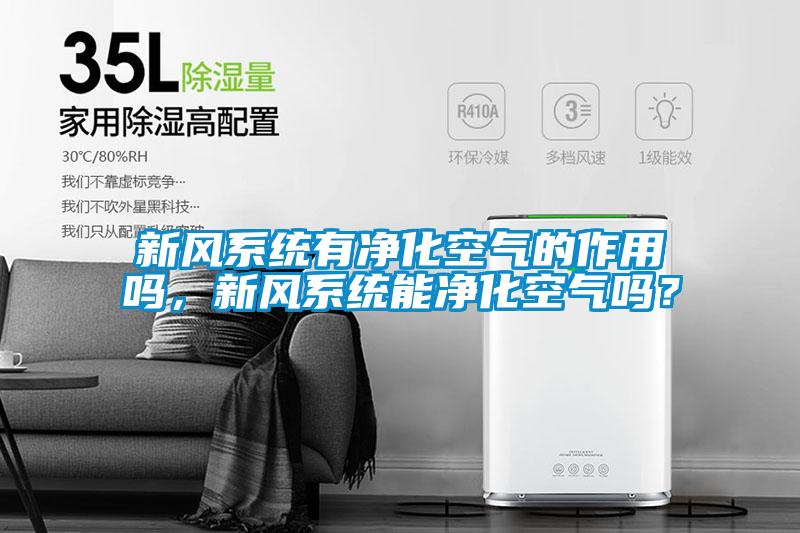 新风系统有净化空气的作用吗，新风系统能净化空气吗？