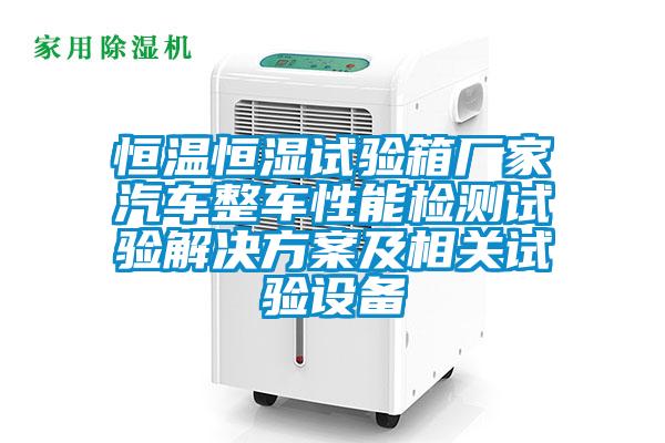 恒温恒湿试验箱厂家汽车整车性能检测试验好色先生TV成人及相关试验设备