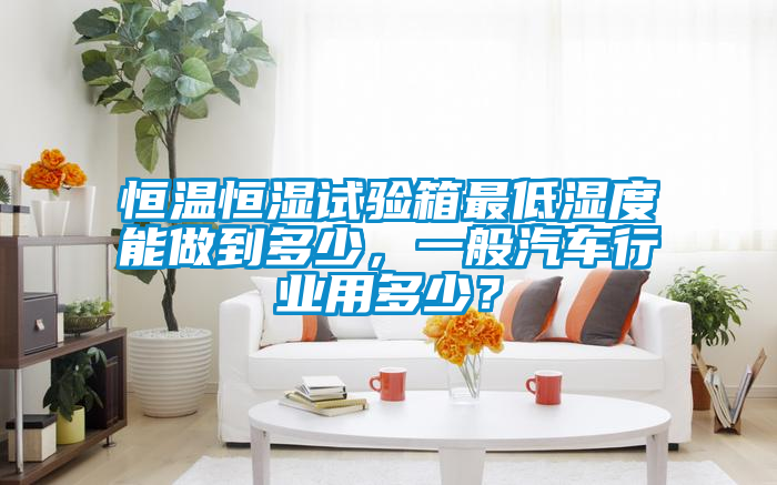 恒温恒湿试验箱最低湿度能做到多少，一般汽车行业用多少？