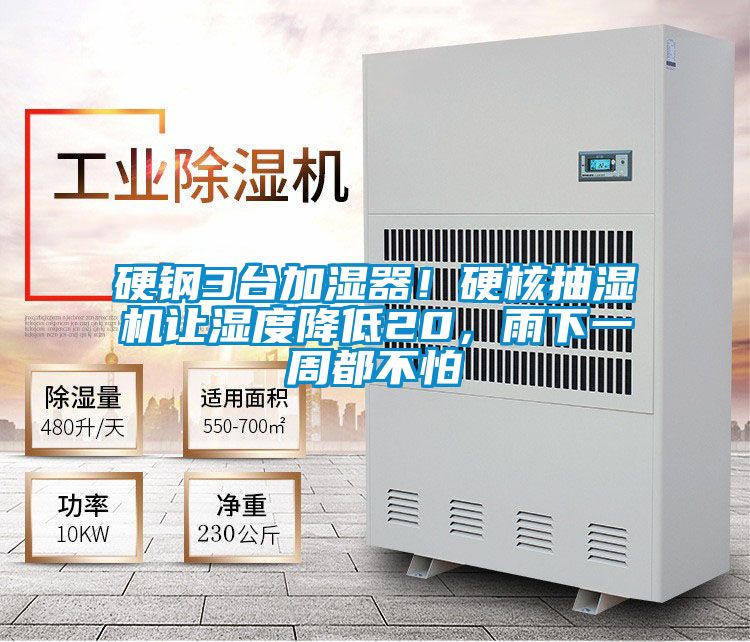 硬钢3台加湿器！硬核抽湿机让湿度降低20，雨下一周都不怕