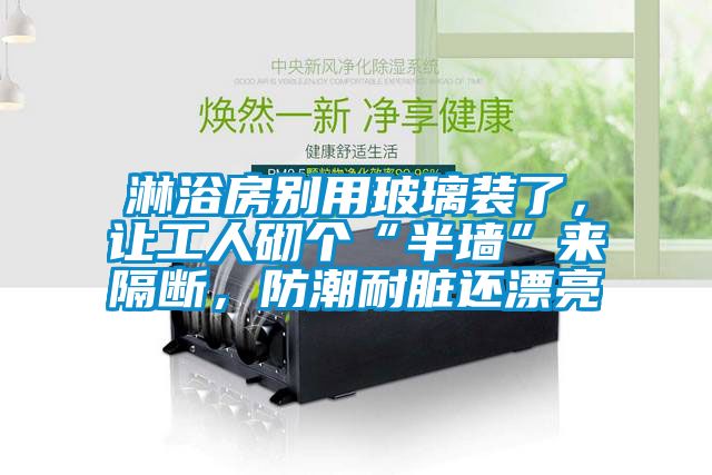 淋浴房别用玻璃装了，让工人砌个“半墙”来隔断，防潮耐脏还漂亮