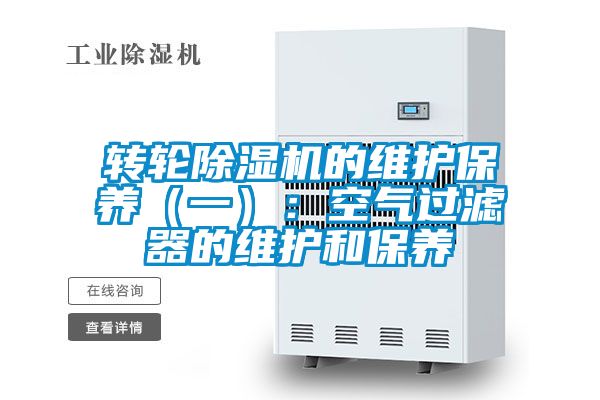 转轮好色先生污污版的维护保养（一）：空气过滤器的维护和保养