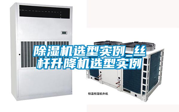 好色先生污污版选型实例_丝杆升降机选型实例