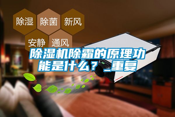 好色先生污污版除霜的原理功能是什么？_重复